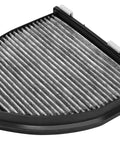 Activated Carbon Cabin Air Filter for Mercedes-Benz 2008-2021, shown at an angle, designed for odor reduction and pollutant blocking.