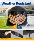 32 Inches Firewood Log Rack Hoop With Cover Built Tough Heavy Duty Solid Steel Storage Rack And Cover Set With Zipper
