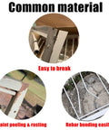 Image showing issues with common material: breaking frame, peeling paint, bending rebar, contrasts with One Way Stainless Steel Pigeon Trap Door For Bird Cages And Pigeon Houses, 29 By 26 Cm Frame With Wire Bars, Durable Entrance U Trap, Easy Install, Keeps Pigeons In Check And Secure.