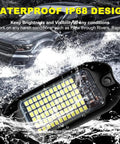 Four Pod Rock Lights With 72 LEDs 72W High Power Pure White Underglow for Trucks waterproof in rain and water