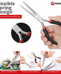 Heavy Duty 6 Inch Needle Nose Pliers 2 Pack Carbon Steel With Insulated PVC Handles Non Serrated Long Nose Pliers Anti Slip Grip Rust Proof Finish Built To Last For Electrical And General Use Beast Workhorse Pro Grade Tool with flexible spring design and ergonomic grip being used for jewelry making and wiring.