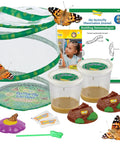 Butterfly Garden Kit With 10 Live Caterpillars, Habitat, Feeder, Chrys-A-Lid Holders, STEM Journal, Painted Lady Butterflies