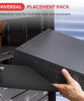 Heavy Duty 2U Vented Server Rack Shelf For Rock Solid Network Gear And Desktop Rigs delivering crisp airflow in a 19-inch rack.