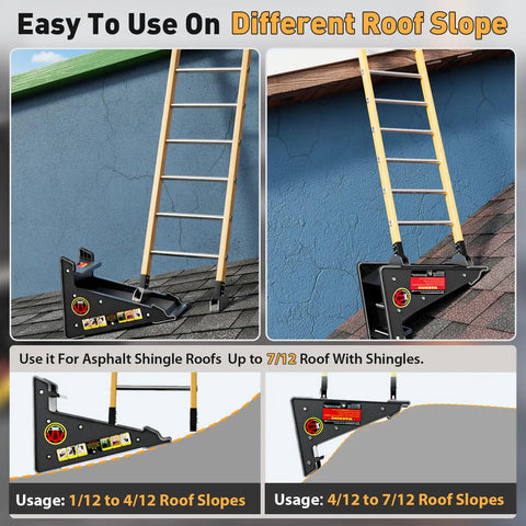 Universal Ladder Stabilizer And Roof Leveler Tool For Uneven Surfaces Heavy Duty Anti Slip Platform with ladder on roof slopes