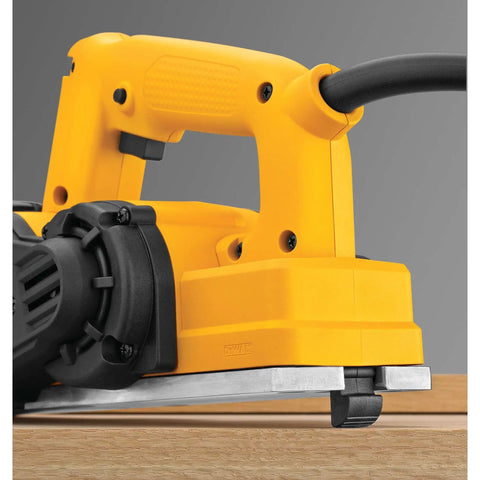 Beast Five Point Five Amp Hand Planer with Three and a Quarter Inch Cutter Aluminum Shoe on wooden surface.