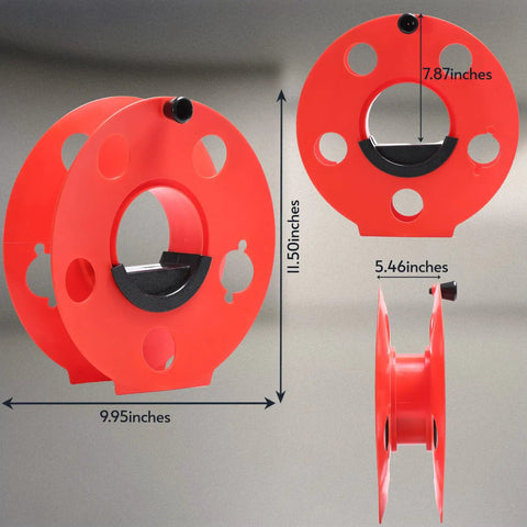 Heavy Duty Extension Cord Reel Built Tough As Nails With Impact Resistant Plastic Body Lightweight Portable Design