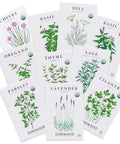 Certified Organic Herb Seed Pack, Ten Pack, Non GMO Heirloom Varieties With Seed Starting Video Guide For Homegrown Basil, Cilantro, Oregano, Thyme, Parsley, Lavender, Chives, Sage And Dill For Indoor And Outdoor Gardening packets displayed
