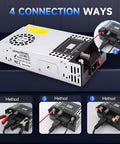 Knob Controlled Adjustable Power Supply 0 To 48V 600W With LED Display 110V To 48V Variable DC Converter connections