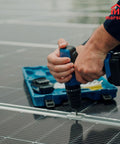 Installation of 10 Pcs Solar Panel Clamps For Unistrut System And Mounting Bracket Kit with drill on solar panel