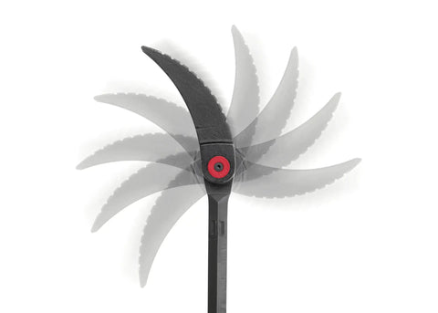 Indexing Pry Bar 16 Inch With 14 Locking Positions and 180 Degree Rotation for tight spaces showing rotating head positions