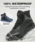 Steel Toe Work Boots For Men Built Tough Waterproof Slip-Resistant Wide-Toe Safety Shoes With EH Protection Zero Drop Oil Resistant