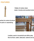 Crib Screws Hardware Replacement Kit For Cot Chairs And Furniture 100 Pieces Of 1/4-20 Bolts And Barrel Nuts with metal construction.