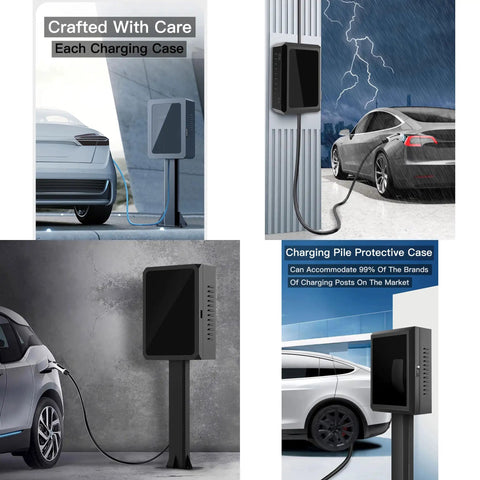 Heavy Duty Weatherproof EV Charger Lock Box With Key Ultimate Outdoor Armor for electric vehicle charging cables outside.