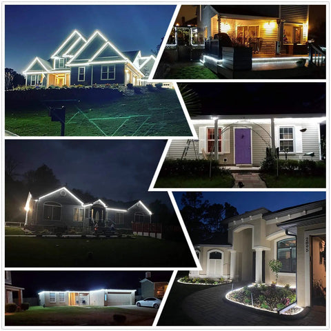 100Ft Purple LED Rope Lights For Indoor Outdoor Decor, Waterproof IP65, 110V Safe Electrical, Ideal For Deck, Patio, Backyard, Halloween And Christmas Parties, Flexible Copper Wire, Durable Indoor Outdoor String Lights