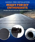 DIY Solar Pool Heater Kit With High Wind Mounting And Freeze Resistant Tech For 350 Sq Ft Of Pool Heat installed on roof