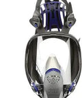 Front view of Full Facepiece Reusable Respirator With Six-Strap Harness For A Secure, Comfy Fit, Cool Flow Valve, Medium Size