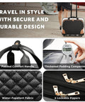 waterproof rolling laptop bag for women showcasing features