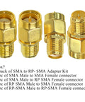 4 Pack SMA To RP SMA Coax Connector Adapter Kit Low Loss Gold Plated Brass Cables For Radio Antenna Audio Video Ham Radio Setup And Diy Projects