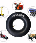 Heavy Duty Inner Tubes 15x6.00-6 For Lawn Mowers And Small Vehicles, TR-87 Bent Valve, Fits 6.00/6.50-6 Tires, compatible with various equipment