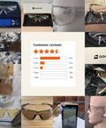 Built Tough Unisex Safety Glasses With No Sweat Anti Fog Lens And Z87 Plus High Impact Rating For Real Deal Eye Protection On Any Rough Work Site Today displayed with customer reviews and various angles.
