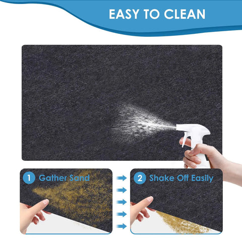 Outdoor Storage Shed Mat For Patio And Carport, Waterproof And Dustproof Non Slip Backing Keeps Liquids Out, shown easy to clean