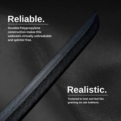 Mokume Style Polypropylene Practice Katana With Black Saya Scabbard 24.5 Inch Training Samurai Sword For Safe Sparring And Drills