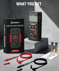 Smart Auto Ranging Digital Multimeter True RMS 4000 Counts With Non Contact Voltage Detector NCV, probes, battery, and manual