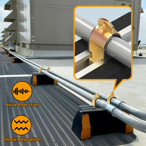 Solid Rubber Cushion Strut Clamp Half Inch Outer Diameter For Copper Pex And Cpvc Piping 10 Pack Zinc Plated Steel Pipe Bracket With Heat Resistant Liner To Knock Out Loud Plumbing Buzz And Stop Boring Line Vibration Fast On Any Residential Upgrade
