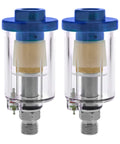 Mini Inline Air Filter Set Two Pack Water And Oil Separator With Drain Valve for compressor hoses and tools