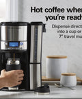 One Press Programmable Dispensing Coffee Maker No Carafe For Fresh Coffee On Demand 12 Cup Capacity 60 Oz Removable Reservoir