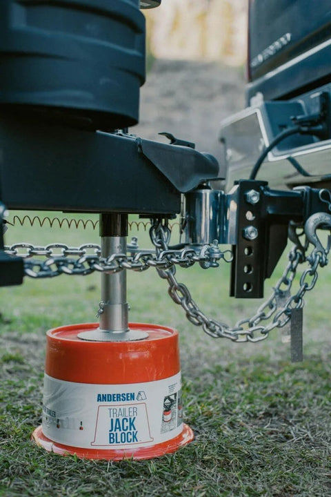 Heavy Duty Trailer Jack Blocks 2 Pack With Magnets For RVs And Trailers, Leveling Stabilizers, installed under trailer