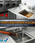 Heavy Duty Professional Killer Slick 360 Rotating Drain Snake For Snagging Stubborn Hair Clogs Inside Bathroom Sink Shower Tub And Floor Drains With Flexible Coiled Cable For Easy Pull Out before and after sink drain cleaning