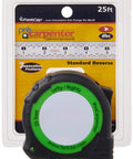 ProCarpenter 25-Foot Lefty Righty Measuring Tape With Fastpad, rubber boot, compact case, packaging front view