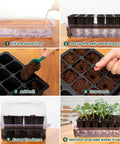 Self Watering Seed Starter Kit With Humidity Domes, Extra Thick Plastic 72 Cell Trays, 3 Pack For Easy Seed Starting, Germination And Seedlings setup steps.