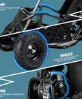 79cc 4 Stroke Gas Go Kart For Kids And Teens With 2.5HP Power, EPA Approved, steel frame, 13 inch all terrain tires close-up