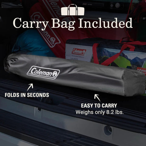Portable Camping Chair With Built In Four Can Cooler Cushioned Seat And Back Side Pockets Cup Holder Carry Bag Included