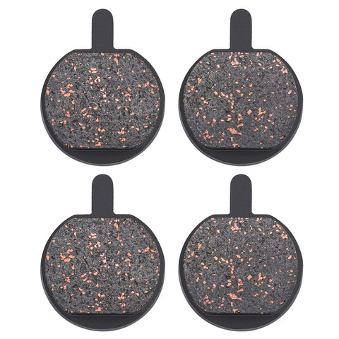 Pro Level Semi Metallic Disc Brake Pads For Mountain Bikes, four pads with low noise design for heavy duty performance.