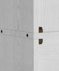 Close-up of Sturdy MDF construction on Pair Of Six Tier Floor Standing Bookshelves 70 Inch Tall Display Storage Shelves