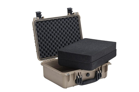 All Weather Waterproof Hard Case With Customizable Foam Insert For Drones, Cameras And Gear, Fits Pistols, IP67 Sealed, open case