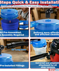 Low Profile Cyclone Dust Separator for 2.5 Inch Wet Dry Vacuums with Leak-Proof Sealing and Pre-Assembled Design overview