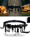 8 In 1 Strap Hangers Kit With Bow Hanger And Multi Hook Gear, Rugged Tree Stand Accessory That Keeps Your Gear Up, 3 Metal Gear Hooks And 5 Outdoor Hooks, Storage Bag Included For Hunting Camping Hiking.