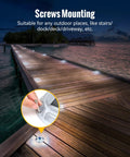 Solar Dock Lights Outdoor 12 Pack Waterproof LED Pathway Lights Dual Color Blue and White for Driveway Walkway Deck Patio