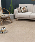 Living room with beige 32 Pack Peel And Stick Vinyl Floor Tiles 12x12 Inches Waterproof Removable Flooring For Renters Beige Linoleum Look Easy Install Bathroom Kitchen Laminate Tile Covering