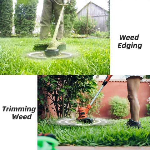 Replacement Weed Eater Line Spools Set For Craftsman String Trimmer CMZST0653 0.065 Inch demonstrating trimming and edging