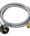 5 Foot Stainless Braided Propane Hose Adapter Converts 1Lb To 20Lb For Buddy Heaters And Grills Easy Hookup For Weber Q Grills Coleman Stoves
