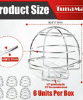 Rock Solid Six Pack 1/2 Inch Fire Sprinkler Head Guard And Cage Protector Cover For Semi Recessed Side Wall Pendent Ceiling Mount, dimensions 3.11" and 2.9".