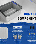 IP67 Waterproof Electrical Junction Box Outdoor Weatherproof Case with components for garden deck patio protection