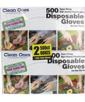 Disposable Food Safe Poly Gloves 1000 Count One Size Embossed Grip For Superior Handling Longer Length Cuff For Comfort