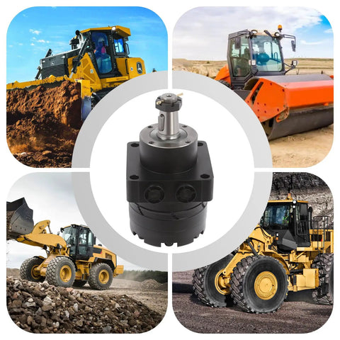 Straight Up Heavy Duty 250 Cc Hydraulic Motor Compatible With Parker Tf Series for farm and factory machinery in use.