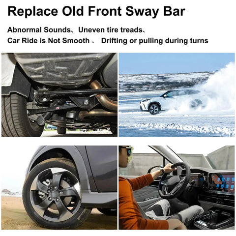 Tough As Nails Front Stabilizer Link Kit Pair Bolt On Direct Swap Replaces 2007 To 2016 Chevy Silverado GMC Sierra Tahoe showing sway bar installation.